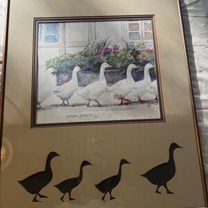 1983 Vintage Daluna Barton Framed & Matted drawn “Dinner Call”